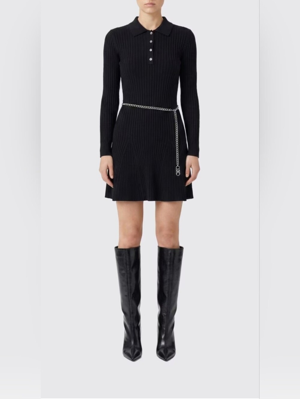 Michael Kors Viscose Knit Polo Dress Michael Kors SIZE S MSRP $305
